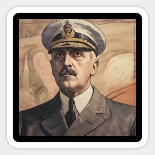 Charles de Gaulle leader Sticker